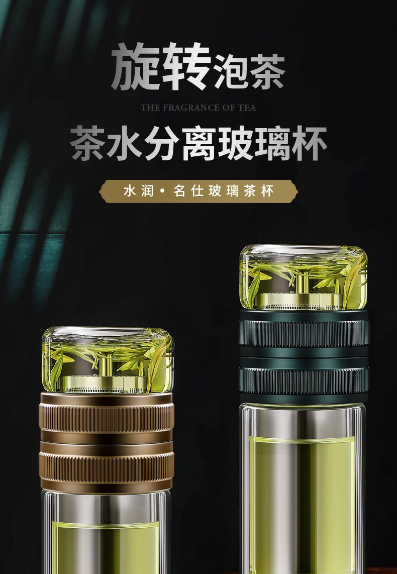雙層玻璃杯茶水分離(圖2)
