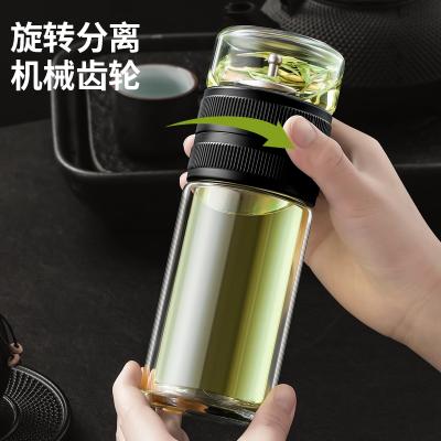 雙層玻璃杯茶水分離