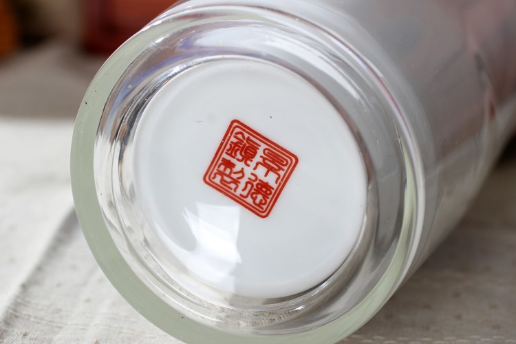 白水晶杯之四季平安（底部圖）